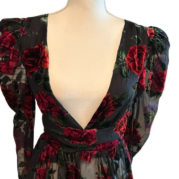 Rachel Parcell Burnout Velvet Dress Size 0 - Picture 7 of 10